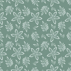 Christmas floral seamless pattern with decorative bouquets, festive background, winter wallpaper, gift paper
