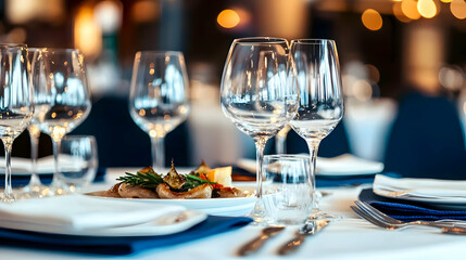 Elegant Table Setting For A Formal Dinner