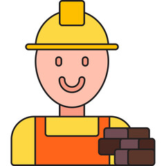 Builder single icon vector illustration