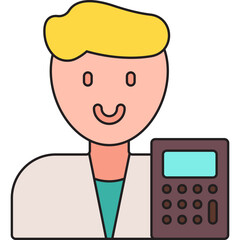 Accountant single icon vector illustration