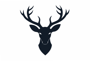 Fototapeta premium a-dear-head-silhuette---vector-art-illustriton-whi.eps