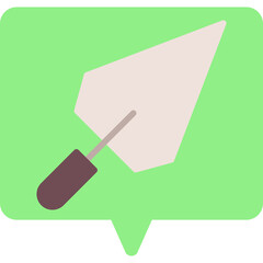 Trowel single icon vector illustration