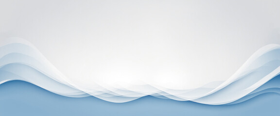 Fototapeta premium abstract blue and white wave background, serene blue gradient waves