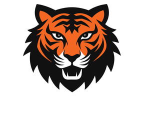 a-tiger-head-silhuette---vector-art-illustriton-wh.eps