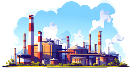 Obraz premium Professional Collection of Industrial Factory and Plant Buildings for Business Use