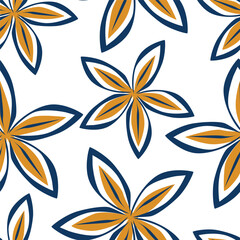 flowers design on white color background seamless pattern for fabric textile wallpaper