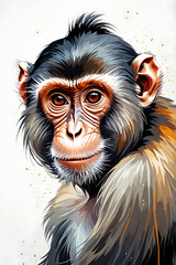 best unic monkey in the world illistration