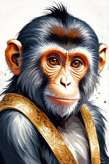 best unic monkey in the world illistration
