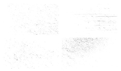  Dirty grainy and scratches. Set of different distressed black grain texture Overlay textures set stamp with grunge effect. Old damage  