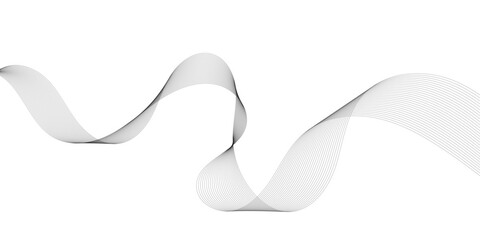 Abstract wave element for design. Digital frequency track equalizer. Stylized line art background. Vector illustration. Technology, data science, geometric border pattern. Isolated on white background
