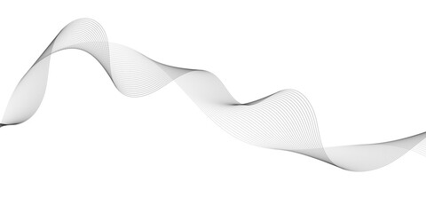 Abstract wave element for design. Digital frequency track equalizer. Stylized line art background. Vector illustration. Technology, data science, geometric border pattern. Isolated on white background