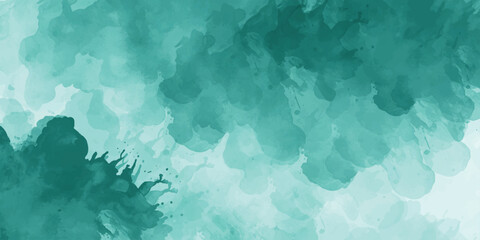 Abstract blue winter watercolor background. Sky pattern with snow. Light blue watercolour  paper texture background. of pastel color watercolor background