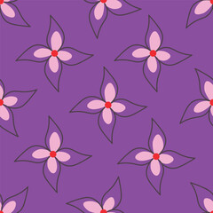 Exotic hand drawn flowers, seamless patterns with floral for fabric, textiles, clothing, wrapping paper, cover, banner, home decor, abstract backgrounds