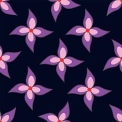 Christmas floral seamless pattern with decorative bouquets, festive background, winter wallpaper, gift paper
