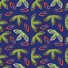 Colorful hand draw flowers seamless pattern for fabric textile wallpaper.
