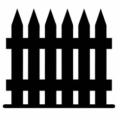 wooden fence isolated on white