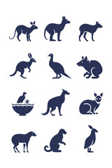 Vector Illustrations: Variety of Animals in Minimalist Style