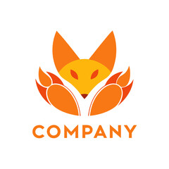 Creative orange fox logo for innovative company branding
