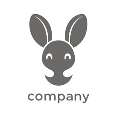 Modern Minimalist Logo Design: Cute Aardvark Head Icon