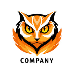 Abstract Tiger Head Logo Design for Business Company