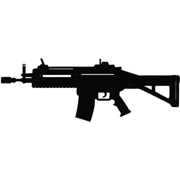 M240 silhouette vector isolated on white background 