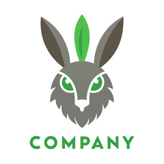 Natural Company Logo with Unique Hare Design Element