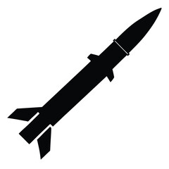 Rocket launcher silhouette vector isolated on white background
