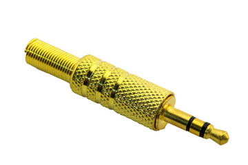 Stereo mini jack 3.5mm. Transparent background in PNG.
