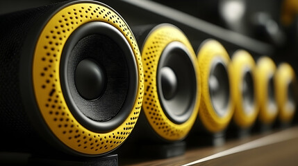 Close-up audio speakers