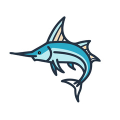 Blue Marlin Illustration: Fishing, Ocean Life, Marine Animal