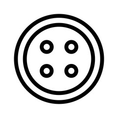 Sewing Button with Stitch Holes Icon Design