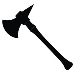 Tomahawk silhouette vector isolated on white background