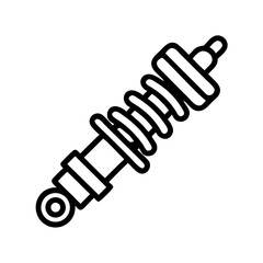 Shock Absorber with Coil Spring Icon Design
