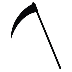 War scythe silhouette vector isolated on white background