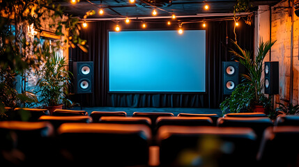 Home theater, movie night