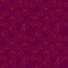 Colorful hand draw flowers seamless pattern for fabric textile wallpaper.