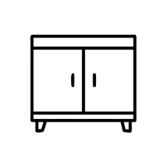Sideboard Cabinet with Double Doors Icon Design
