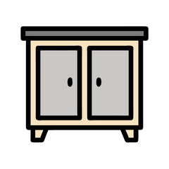Sideboard Cabinet with Double Doors Icon Design