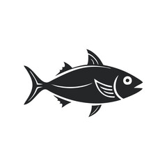 Simple and clean Tuna Fish isolated on black
