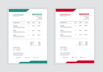A bundle of templates of Invoice template, modern template, in modern design, perfect for creative professional business.