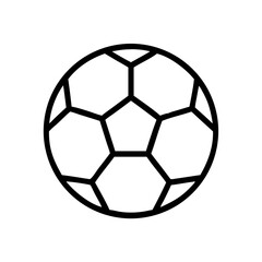 Naklejka premium Soccer Ball with Pentagonal Panels Icon Design
