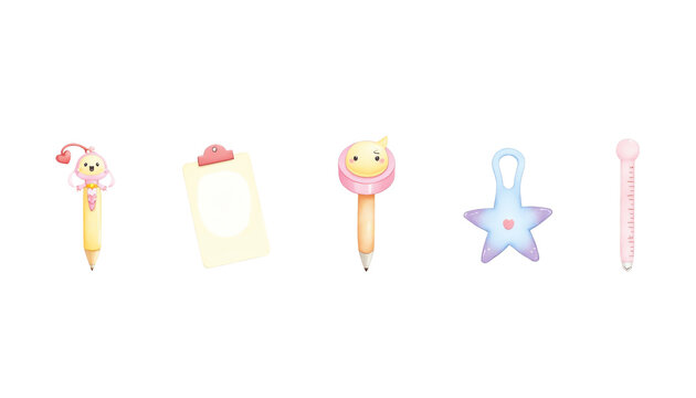 Cute stationery designs with playful colors. - Powered by Adobe