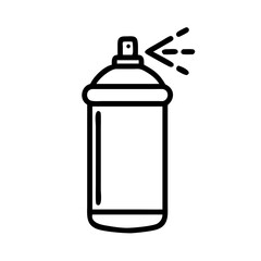 Spray Paint Can with Cap Icon Design