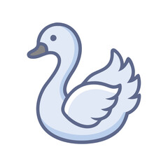 Elegant swan illustration on a black background graphic