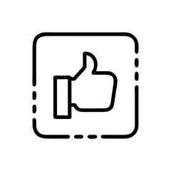 Obraz premium Square Icon with Thumbs Up Symbol Icon Design