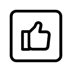 Square Icon with Thumbs Up Symbol Icon Design
