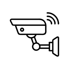 Surveillance Camera with Infrared Sensor Icon Design