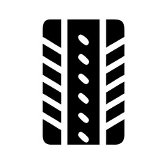 Obraz premium Tire with Vertical Tread Pattern Icon Design