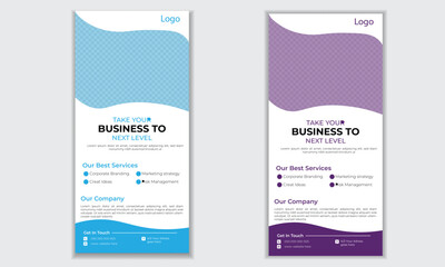 vector corporate business dl flyer, rack card layout template design for print