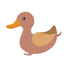 Cute cartoon duck illustration, adorable avian vector graphic